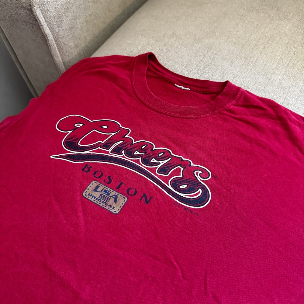 2005 Red Cheers Boston USA T-Shirt
